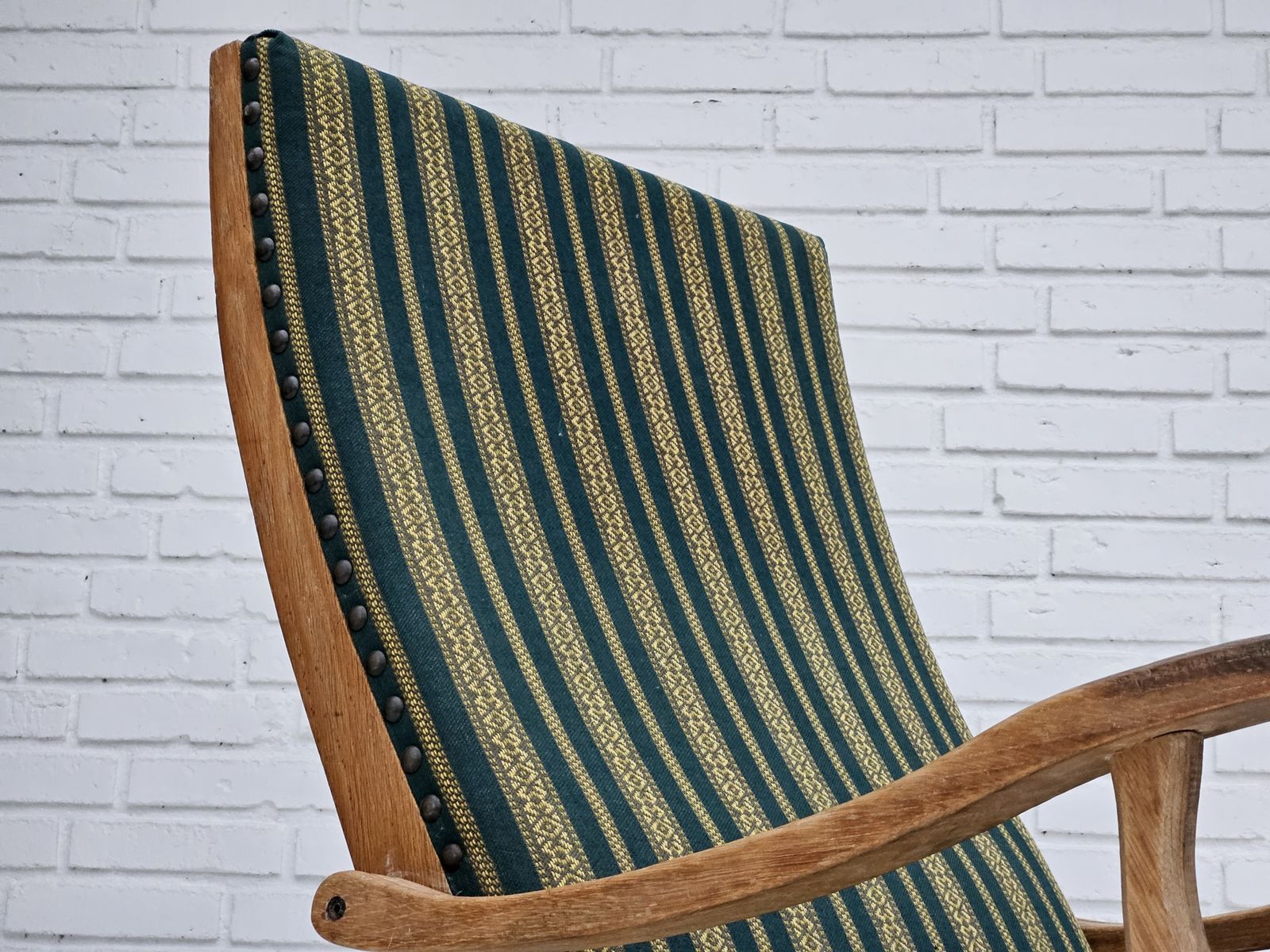 1950 60s, Danish Highback Rocking Chair, Original Very Good Condition. photo buy