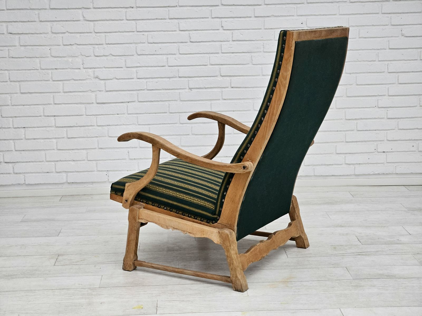 970.0 1950 60s, Danish Highback Rocking Chair, Original Very Good Condition. photo