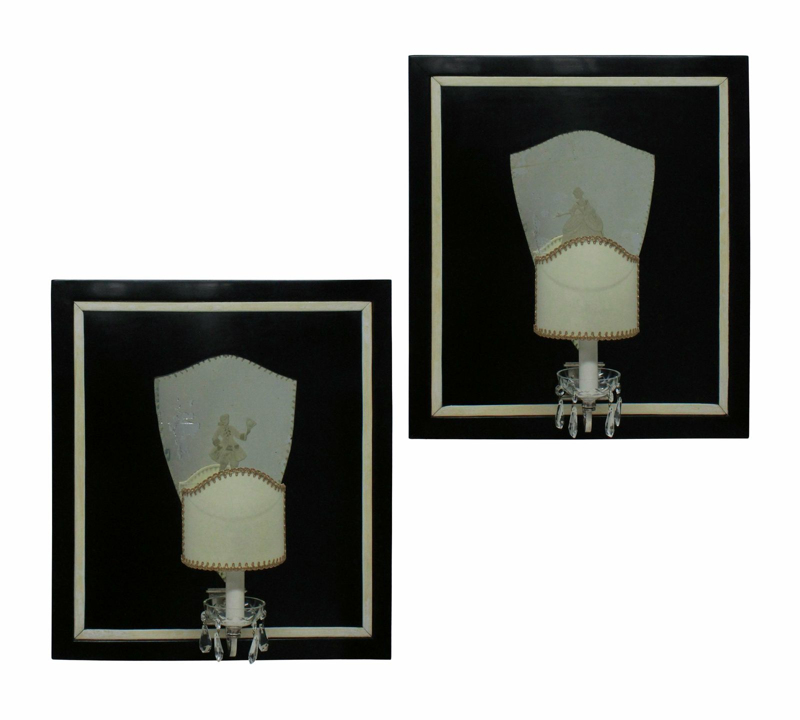 A Pair Of Mid Century Venetian Girandole Wall Sconces