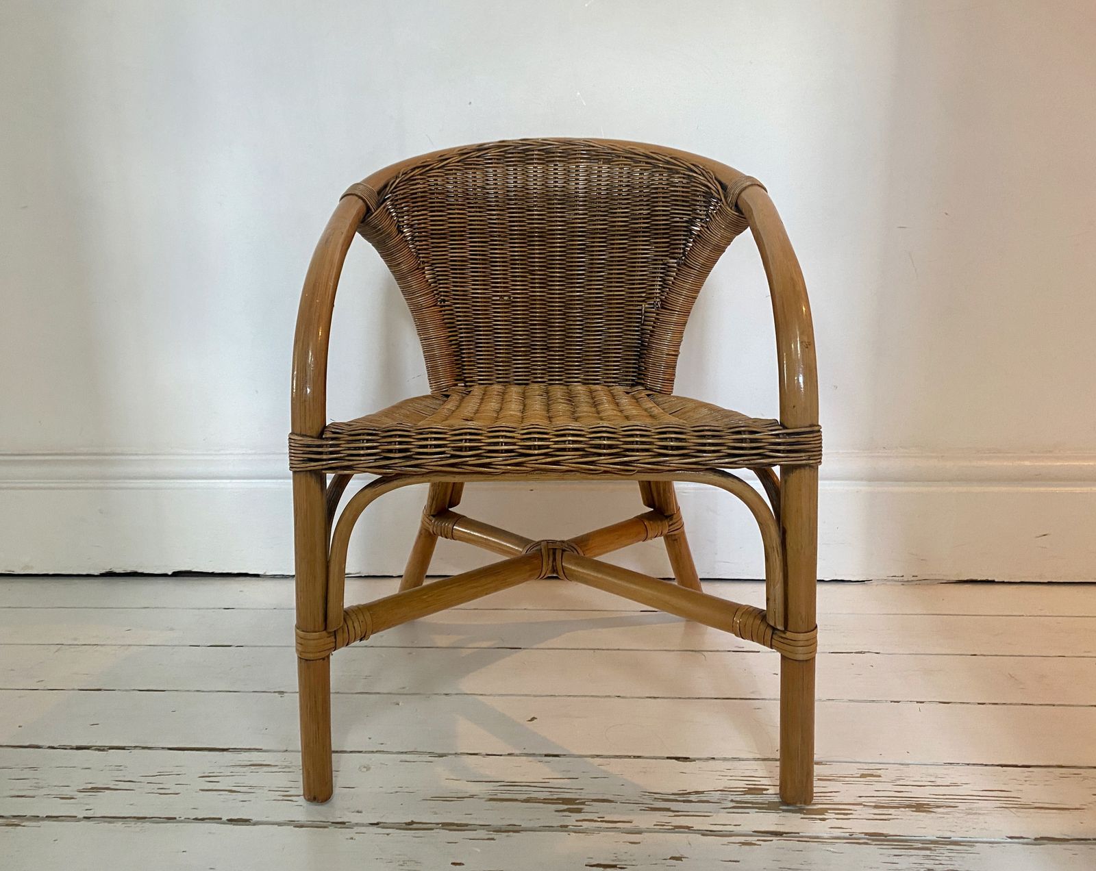 Childs Bamboo And Rattan Armchair photo for sale
