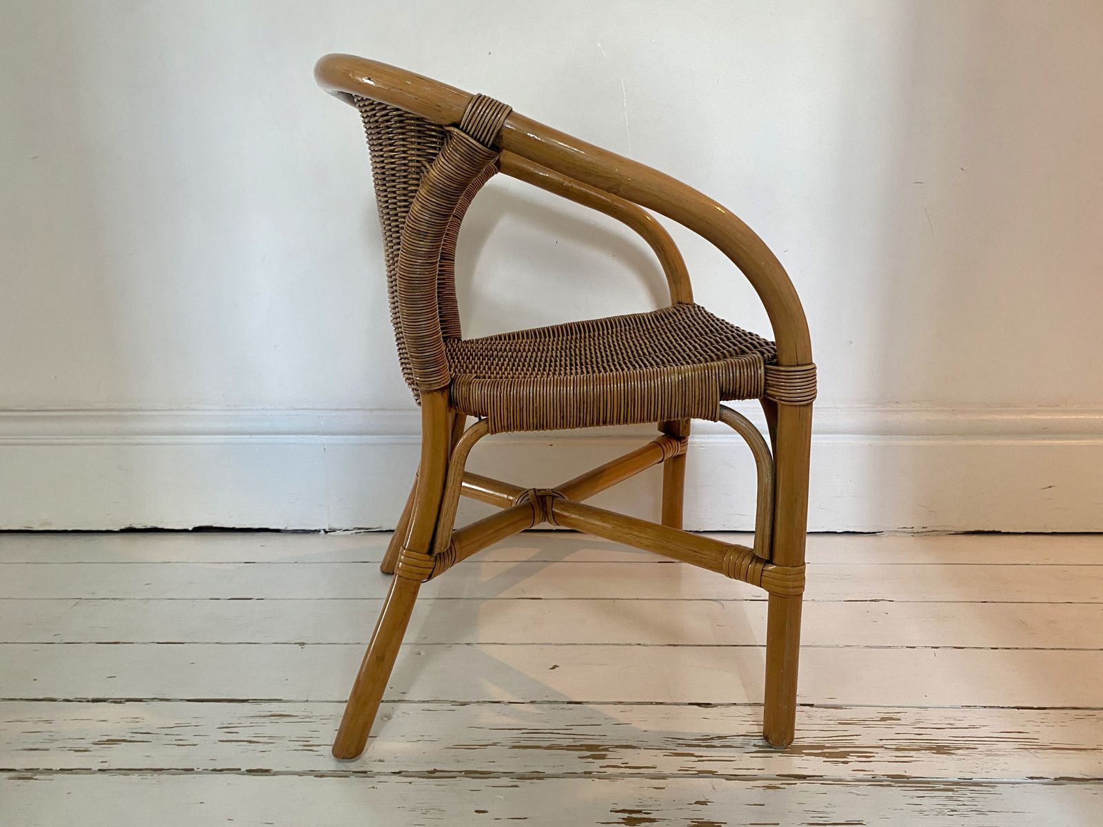 95.0 Childs Bamboo And Rattan Armchair photo