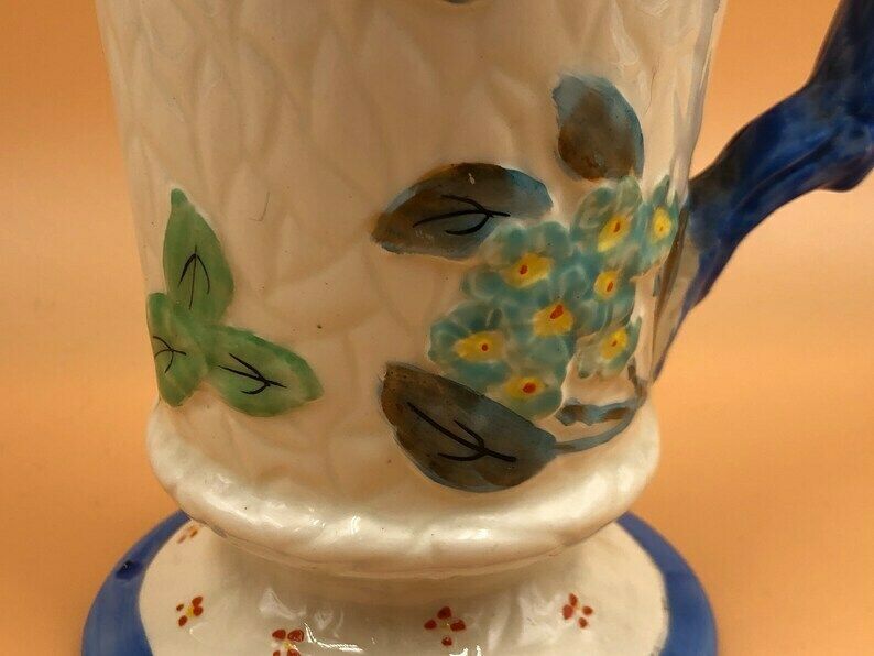 Art Deco James Kent Fenton Polyanthus Large Majolica Jug / Pitcher. 1930's. 7". photo vintage