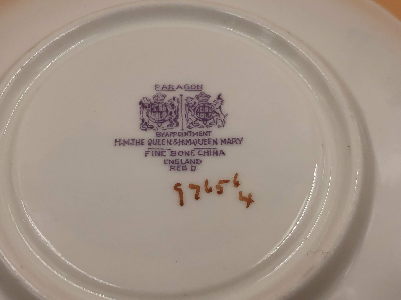Paragon China Double Warranty Queen Mary Primrose Black Background On Pink Chintz Tea Cup And Saucer Duo. No. 7656.   Free Uk Post photo vintage
