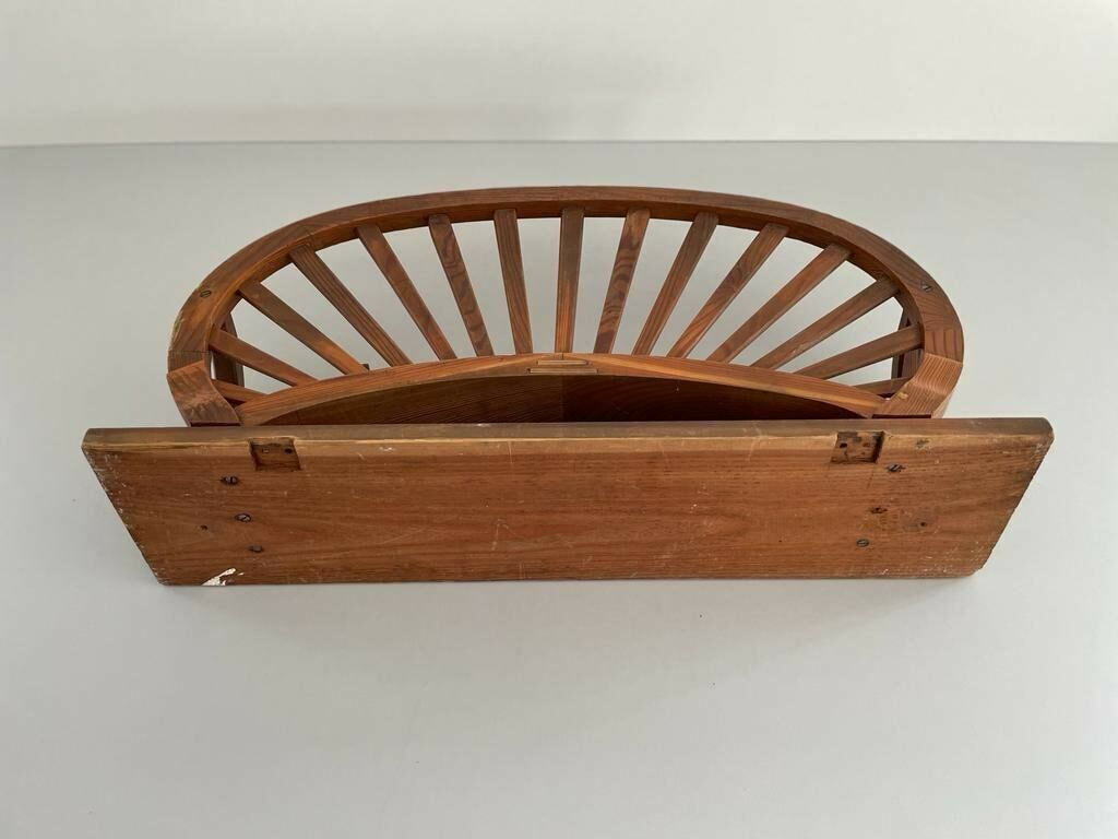 German Craft Wood Clothes Rack With 7 Hanger photo vintage