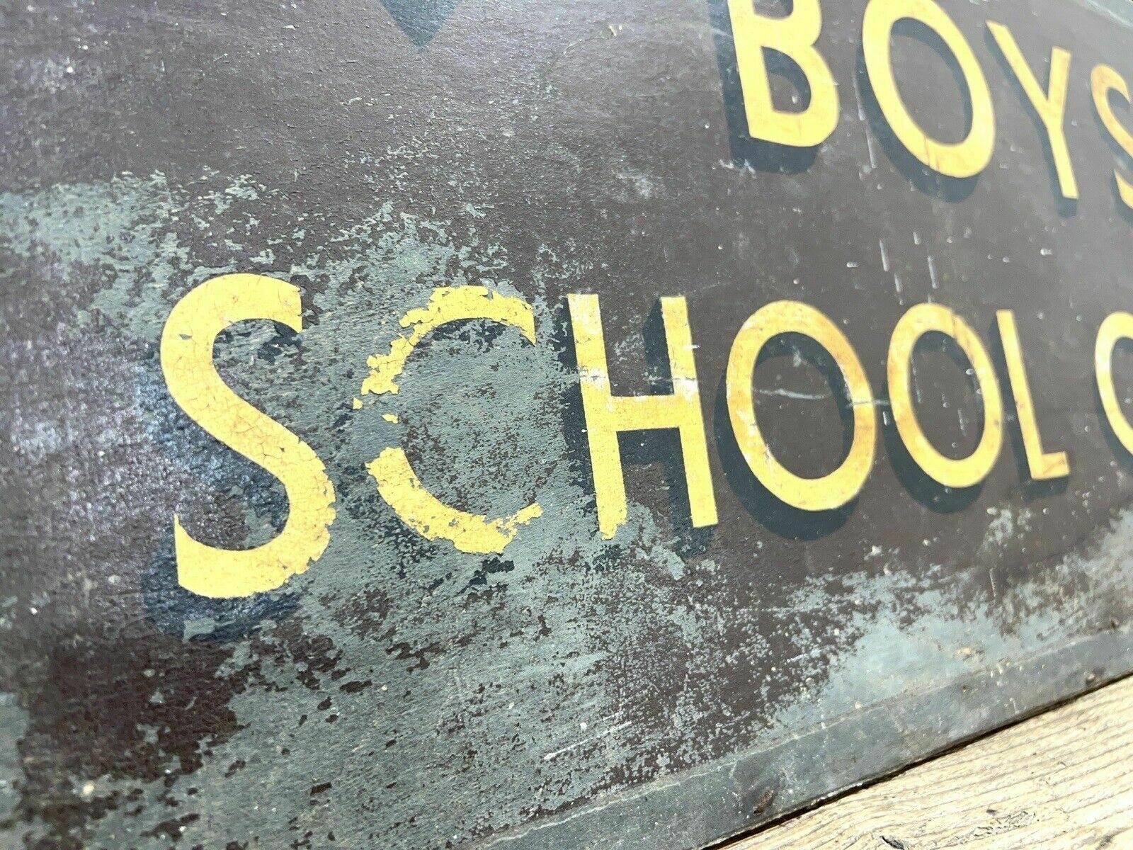 Early 20th Century, Painted Boys School Outfits Sign On Board photo Home Decor