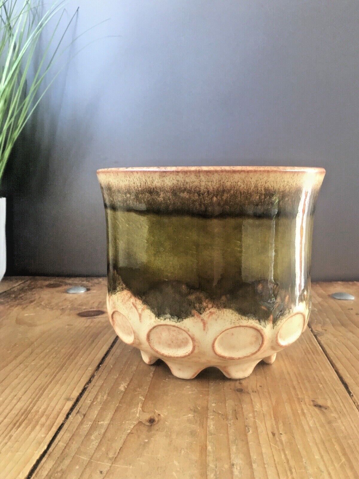 Retro 60's U Uebelacker Keramik West German Pottery Plant Pot 216/15 Space Age photo 60.0