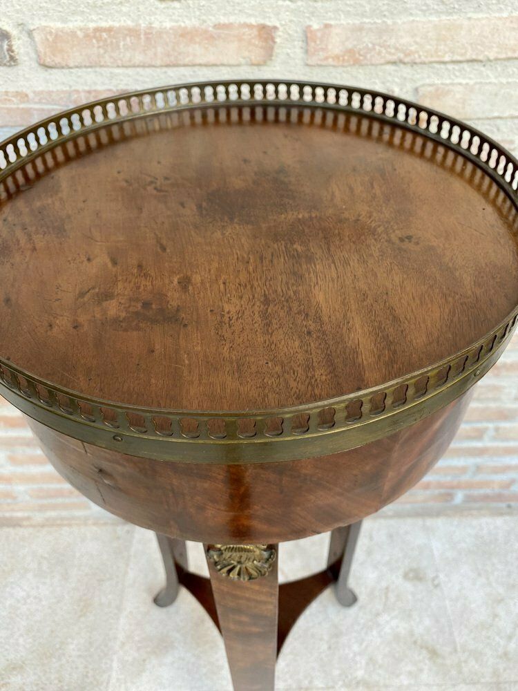 Antique French Louis XVI Style Walnut Bouillotte Side Table 1800s photo buy