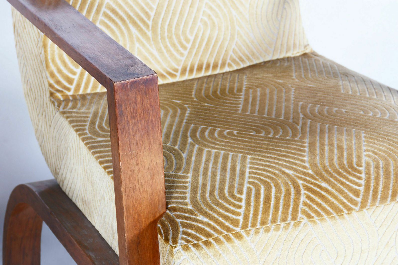 Palisander Set With Coffee Table, Art Deco, Restored, France, 1920s photo for sale