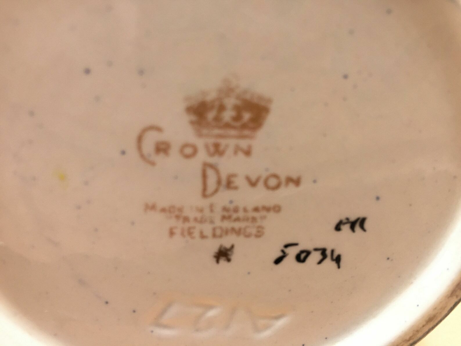 photo for sale Art Deco Crown Devon Fieldings Cobalt Blue Lustre Gilt And Enameled Jug / Pitcher. A127