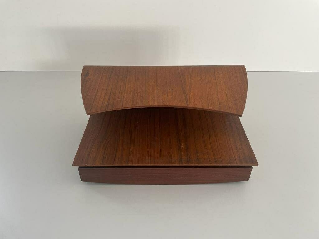 Italian Wood Floating Shelf With Drawer, 60s, Italy photo for sale