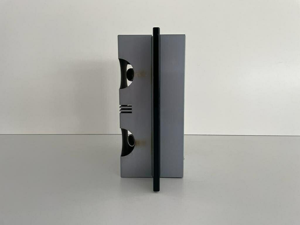 photo for sale Italian Grey Metal & Glass Ufo Design Single Wall Lamp By Luci, 1970s, Italy