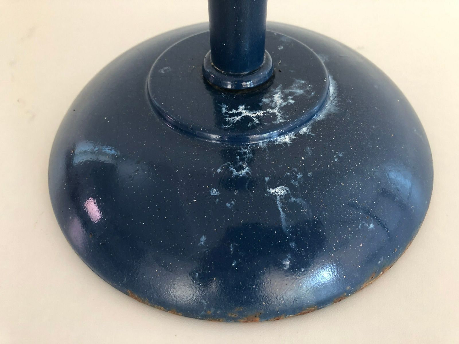 Blue Metal Tall Industrial Ashtray, 1970s, Germany photo vinterior