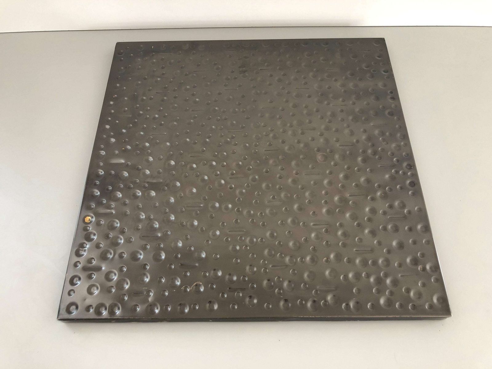 Unique Italian Hand Crafted Dark Brown Metal Atomic Style Sculptural Wall Art, 1960s, Italy photo Art