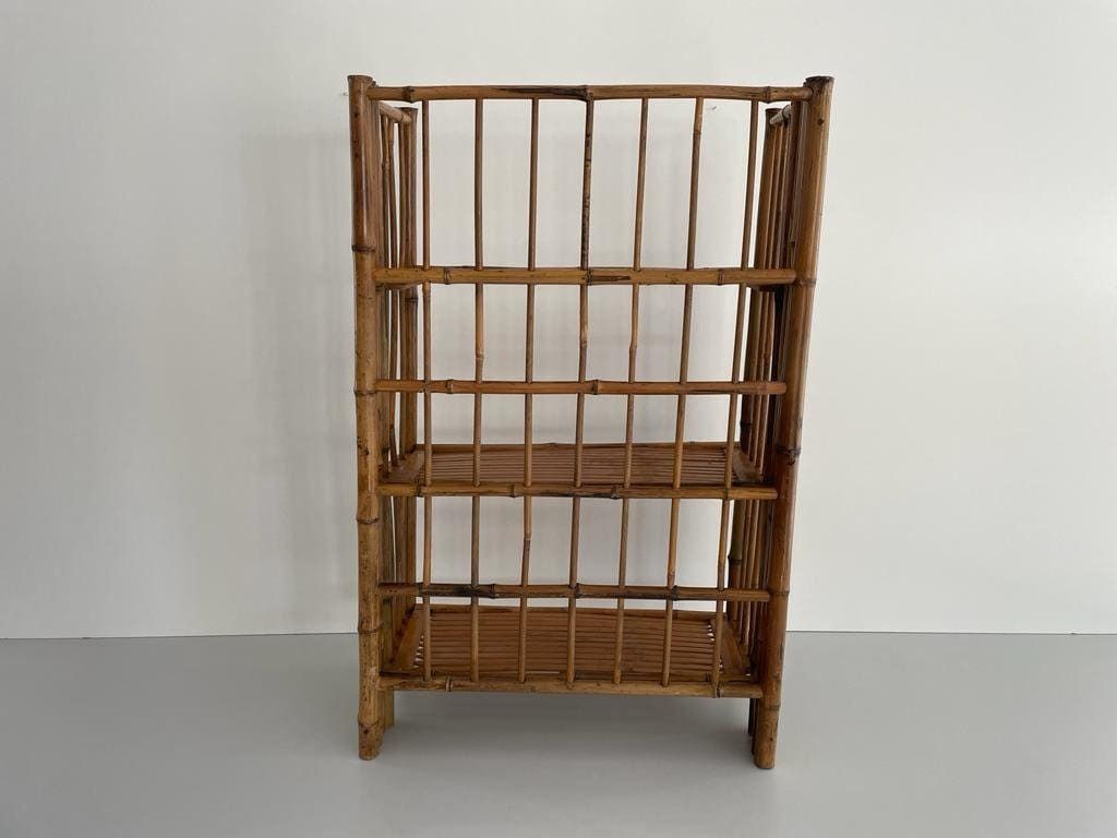 Italian Bamboo Folding Shelf, 1960s, Italy photo vinterior