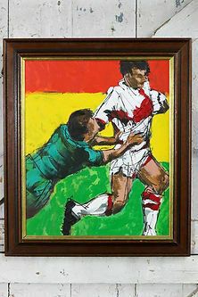 Rugby Oil Painting, 1990s, Contemporary photo furniture
