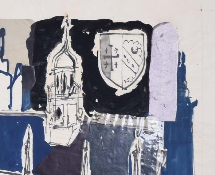 Selwyn College, Cambridge III Painting By Margaret Souttar 1960s photo for sale