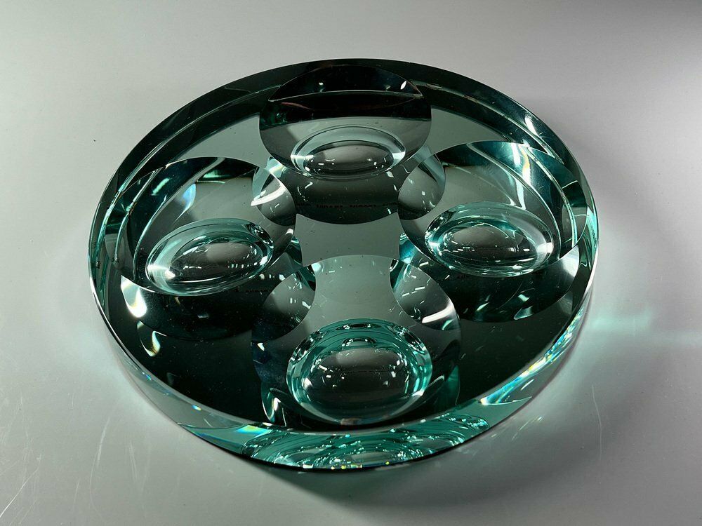 Mirrored Crystal Vide Poche By Max Ingrand For Fontana Arte, Milano photo for sale