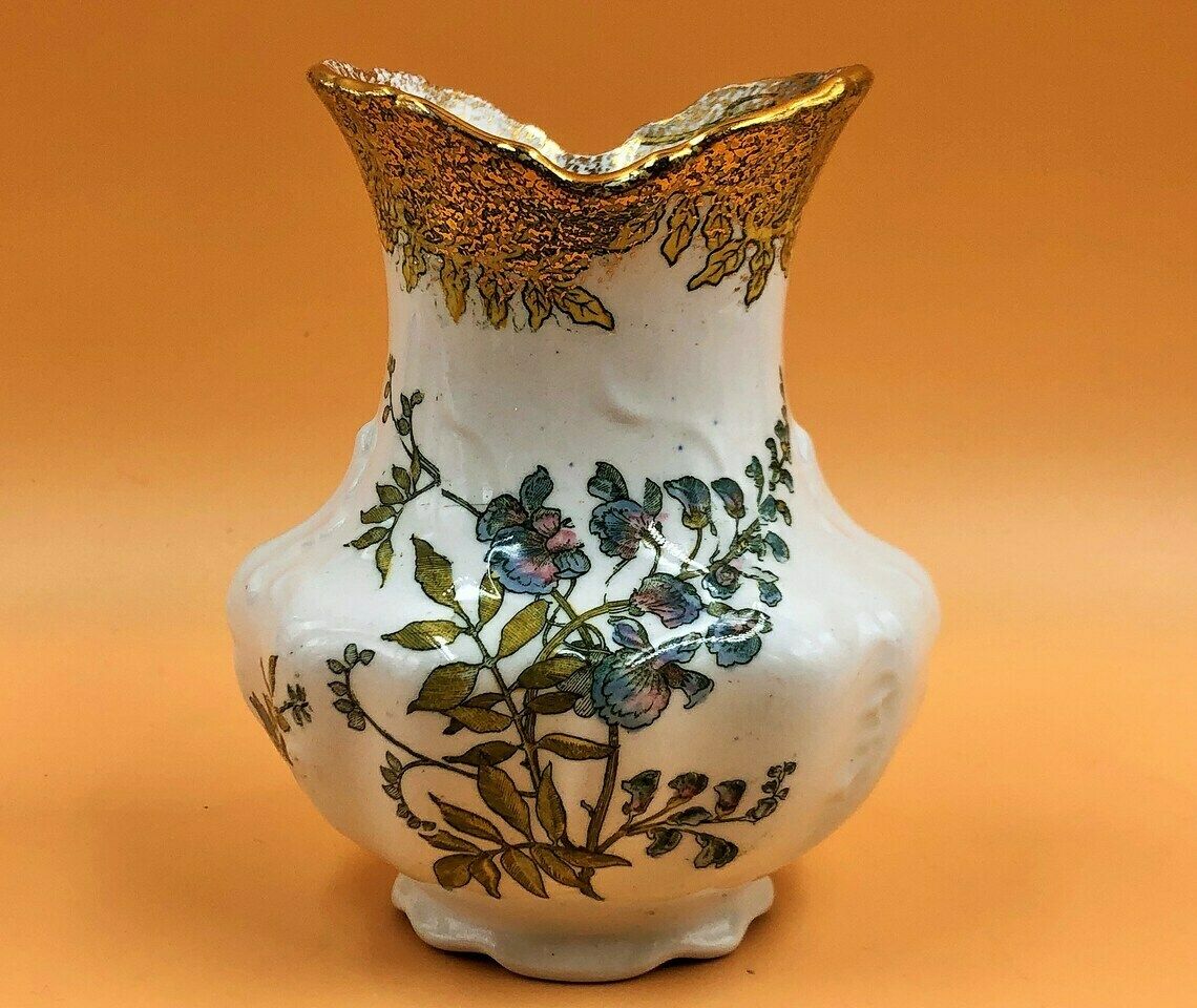 Antique Royal Doulton China Somerset Design Vase. C1891 1902.