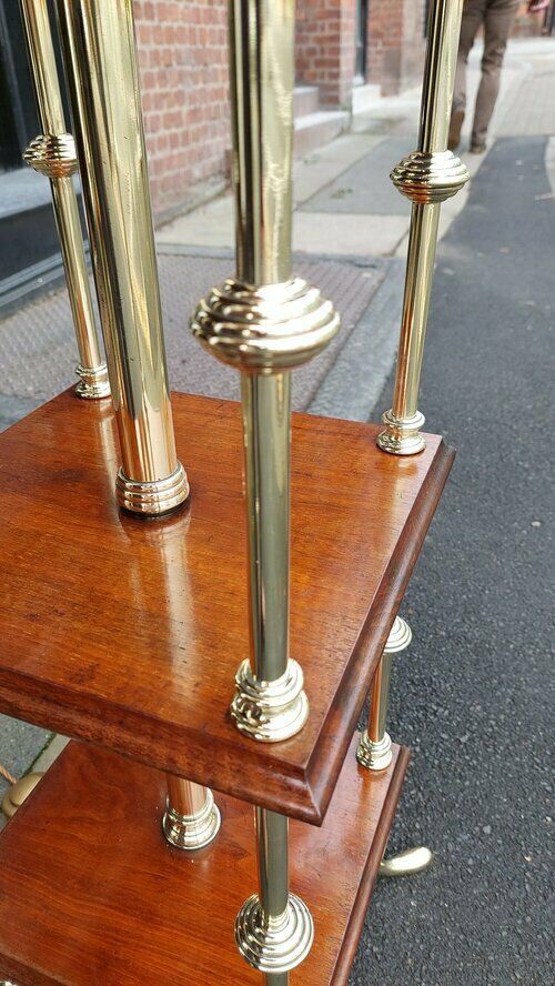Pair Of Early 20thc Brass Standard Lamps photo Lighting