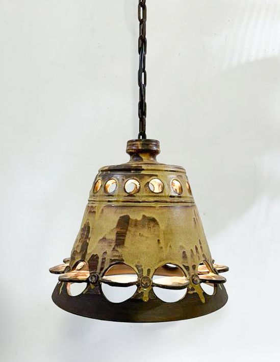 Mid Century Modern Ceramic Pendant Lamp, Scandinavian, 1960s