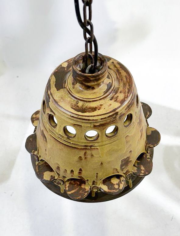 Mid Century Modern Ceramic Pendant Lamp, Scandinavian, 1960s photo for sale