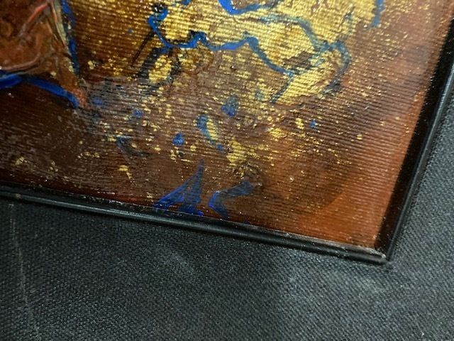 Painting "Boar" Contemporary Art In Polychrome Enamels photo Art