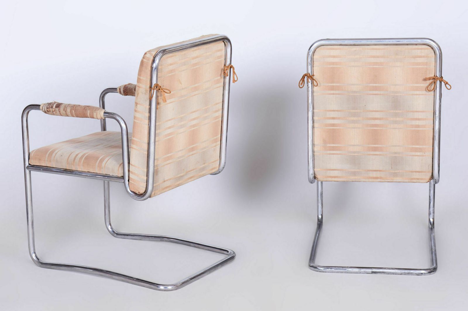 Restored Bauhaus Pair Of Armchairs, Karel E. Ort, Hynek Gottwald, Czechia, 1930s photo for sale