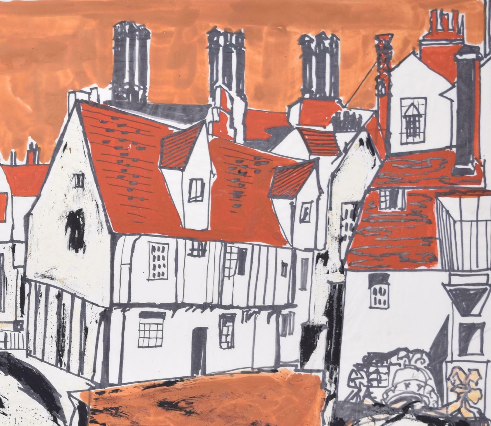 Magdalene College, Cambridge Painting II By Margaret Souttar 1960s photo Art