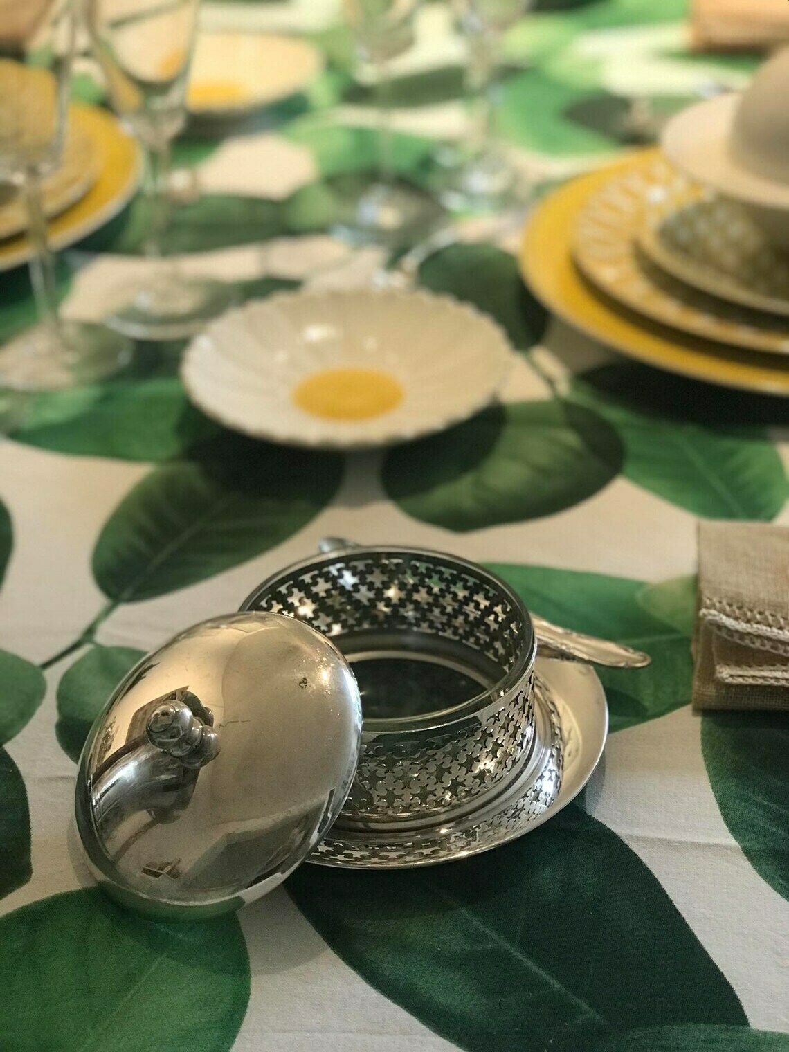 Serveerschaal Met Deksel – Gecombineerd Pot, Jampot, Geraspte Kaas, Compoteschaal, Sauskom, Honingpot, Marmelade, Ontbijt photo 131.0