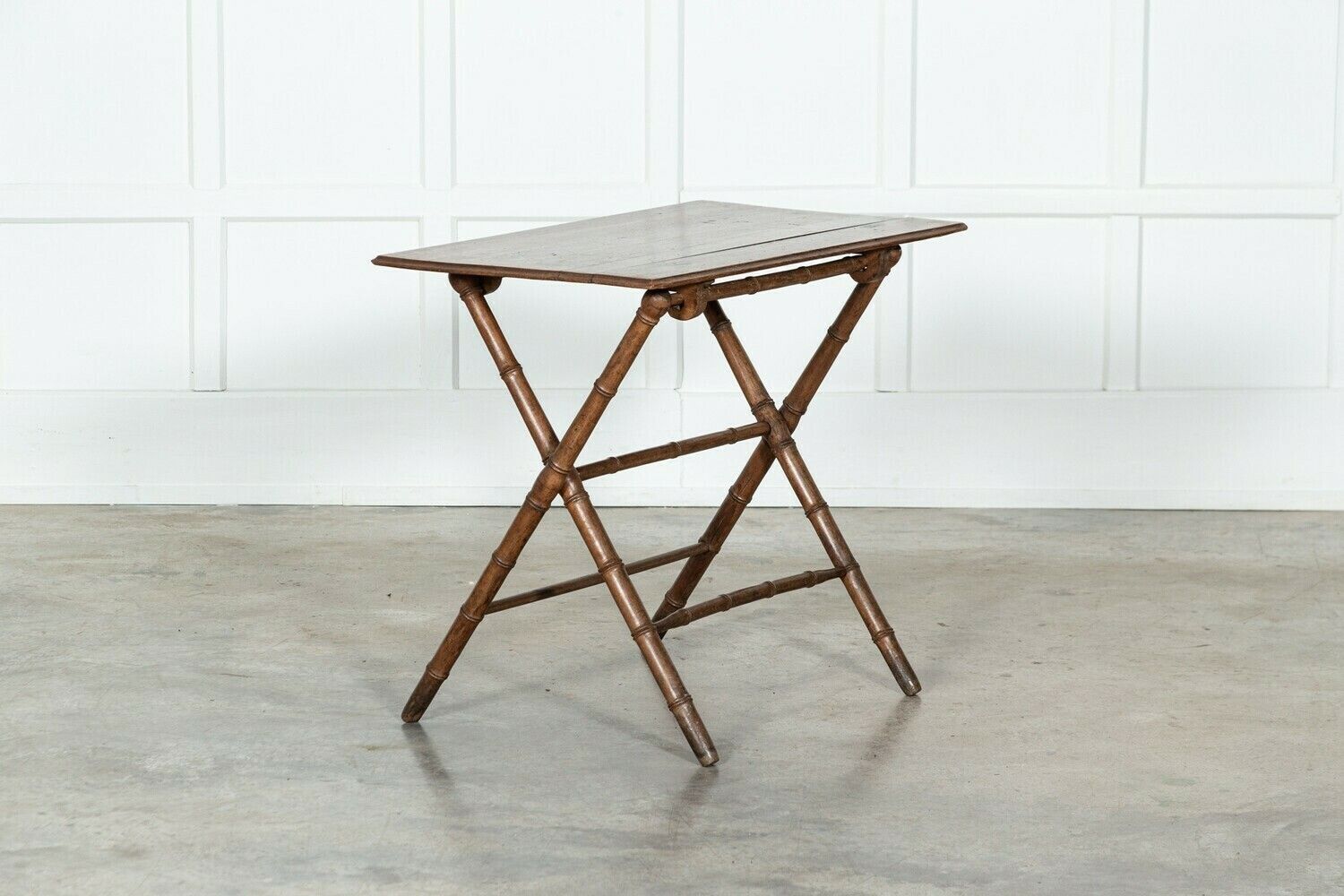 19thc French Faux Bamboo Pine Vendange Table photo vinterior