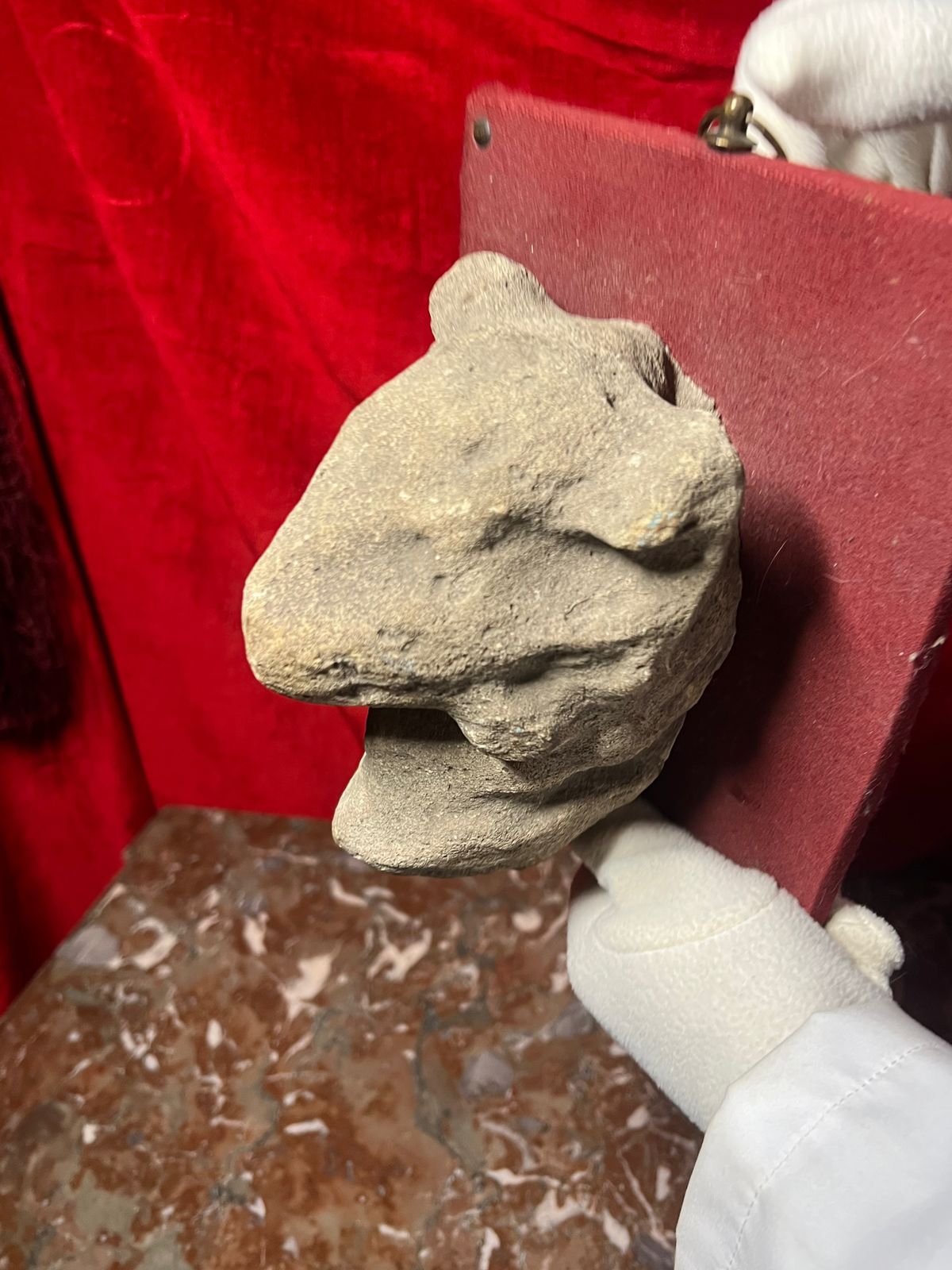 Art Medieval 14th/15th Century Stone Artifactual Sculpture Of Pastern Dog photo