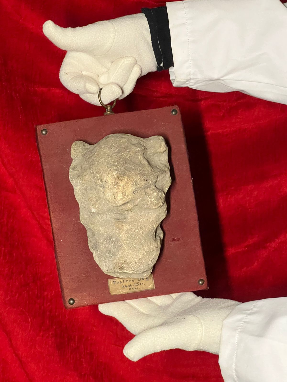 photo buy Medieval 14th/15th Century Stone Artifactual Sculpture Of Pastern Dog