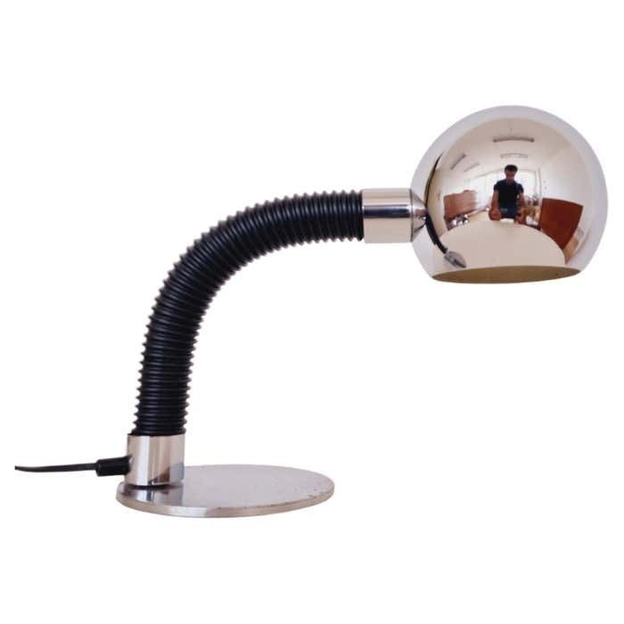 Pair Of Midcentury Table Lamp Targetti Sankey Space Age Italy 1970s