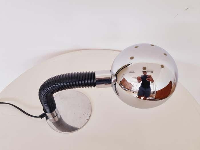 Pair Of Midcentury Table Lamp Targetti Sankey Space Age Italy 1970s photo buy