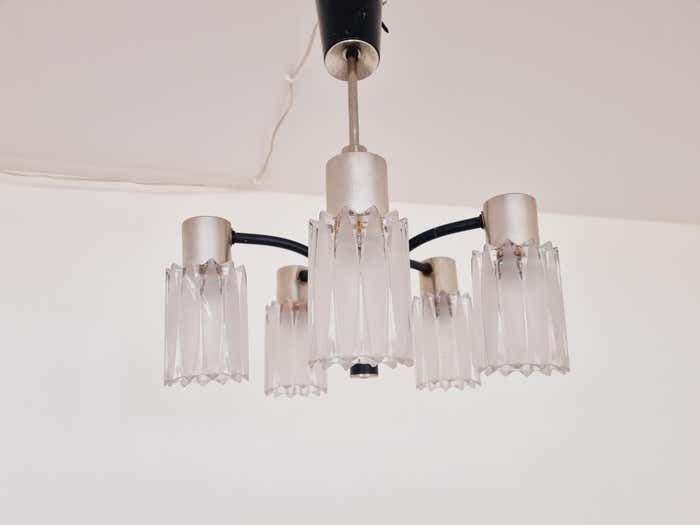 Very Rare Midcentury Chandelier  Murano Glass Italy photo Lighting