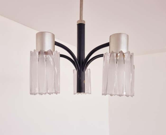 Very Rare Midcentury Chandelier  Murano Glass Italy photo vintage