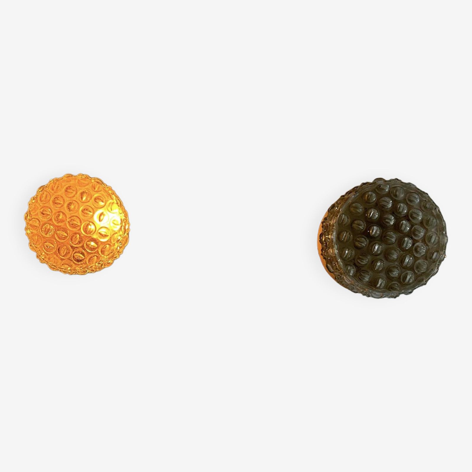 Pair Of Vintage Wall Lights, Pressed Molded Glass, France 1960s photo furniture