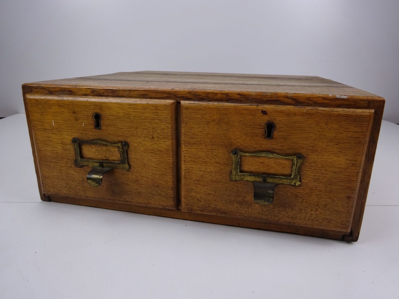 Vintage Wooden Index Drawers (For Restoration)