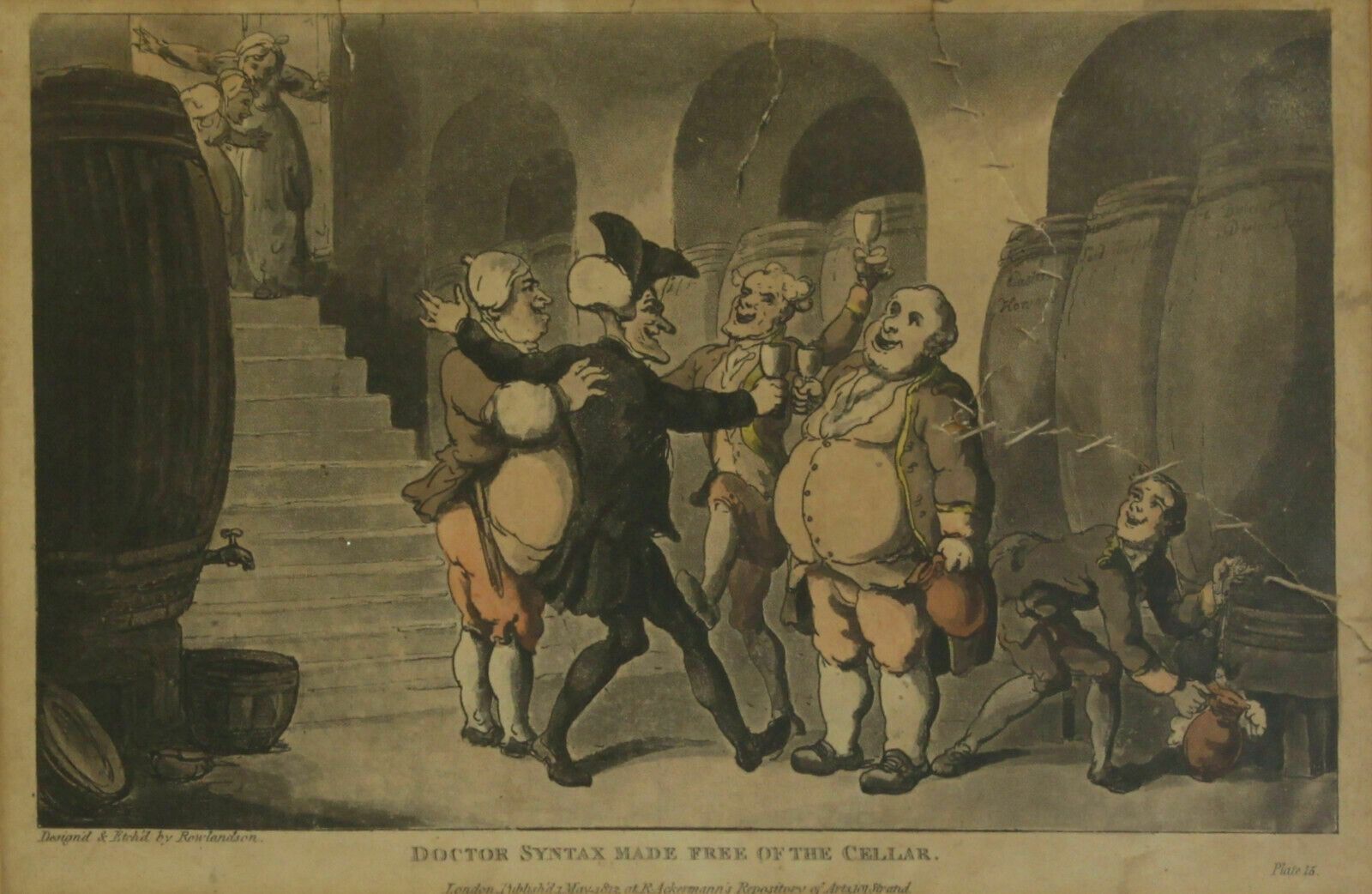 Set Of Three Coloured Aquatints By Rowlandson. Part Of The Doctor Syntax Series. photo furniture