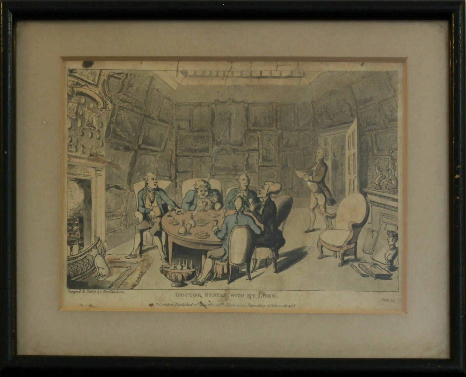 photo furniture Set Of Three Coloured Aquatints By Rowlandson. Part Of The Doctor Syntax Series.