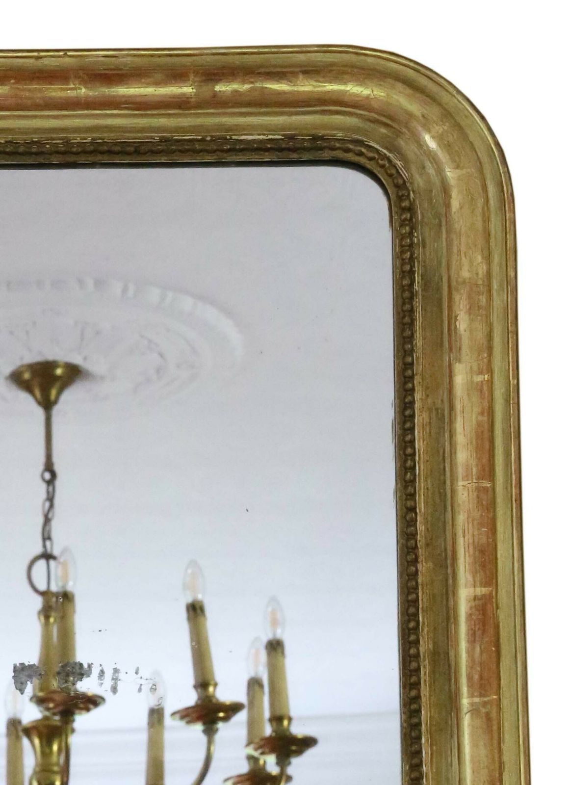 Antique Large 19th Century Quality Gilt Overmantle Or Wall Mirror photo furniture