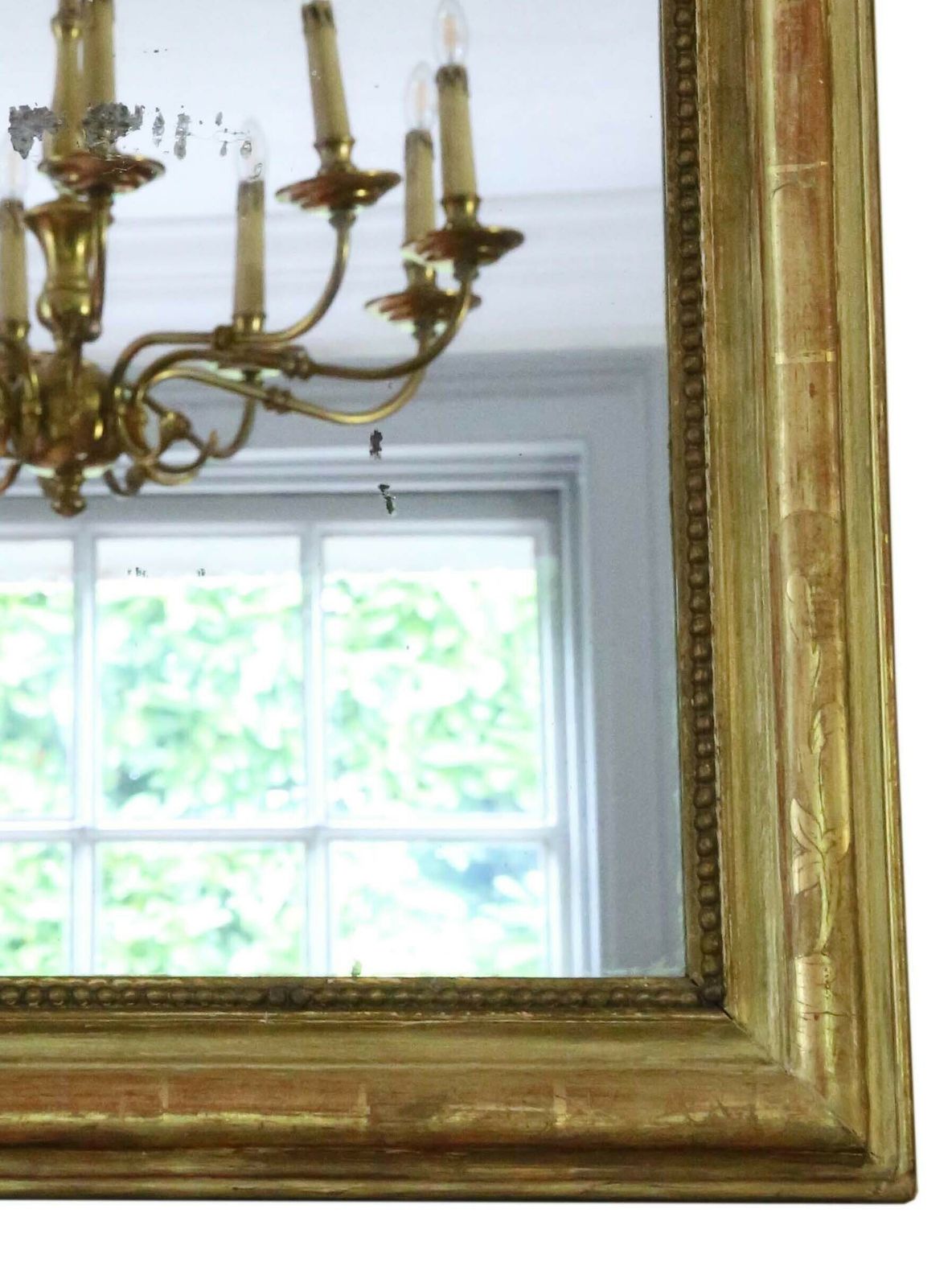 Antique Large 19th Century Quality Gilt Overmantle Or Wall Mirror photo for sale