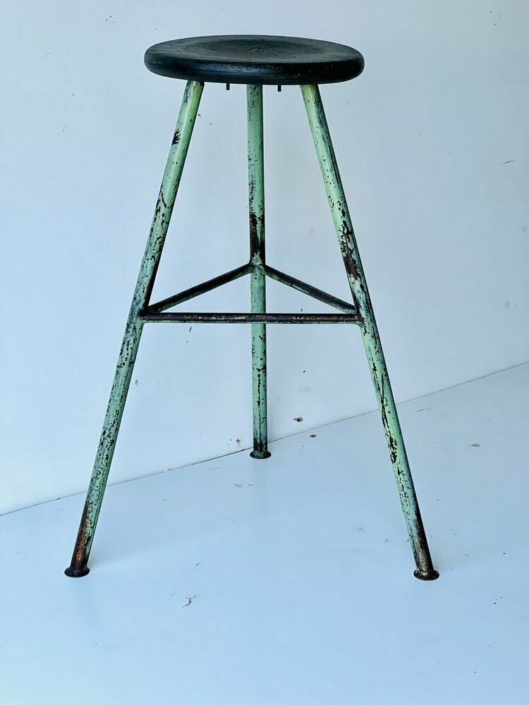 Vintage Industriële Kruk, Jaren 1960