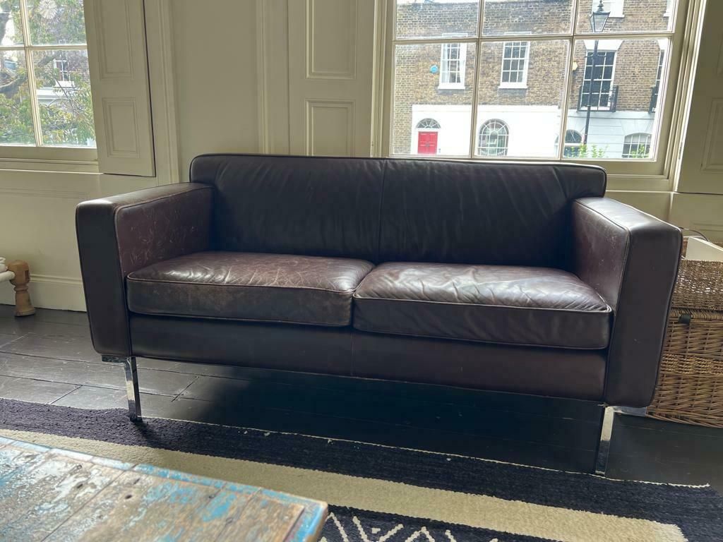 Design Within Reach By American Leather Ted Boerner Theatre Two Seat Sofa photo furniture