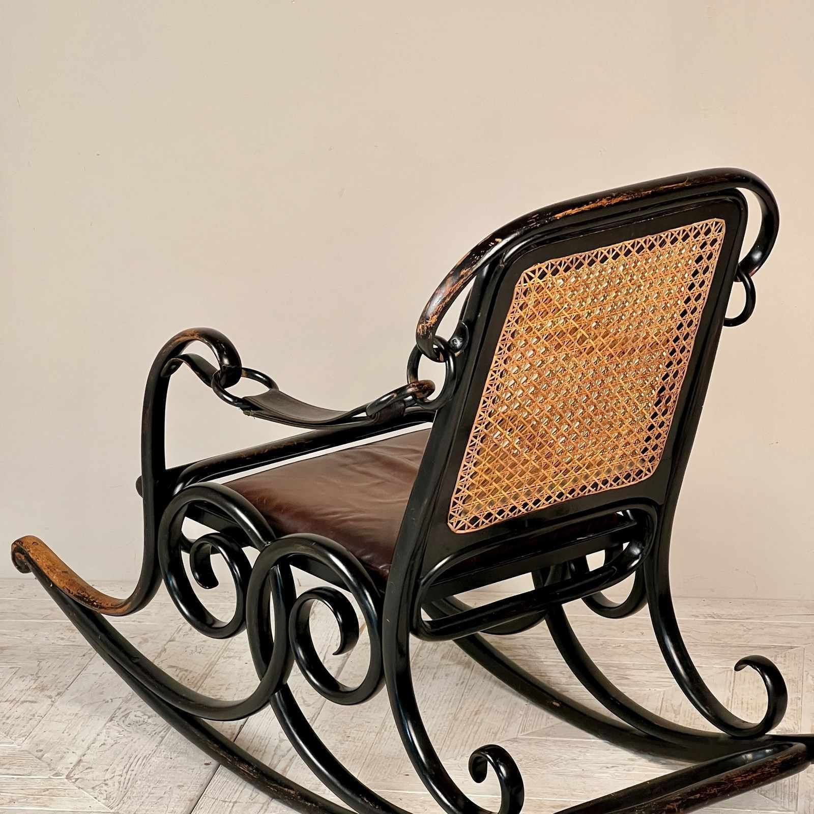 photo for sale A Rare Thonet Number 3 Bentwood Rocking Chair