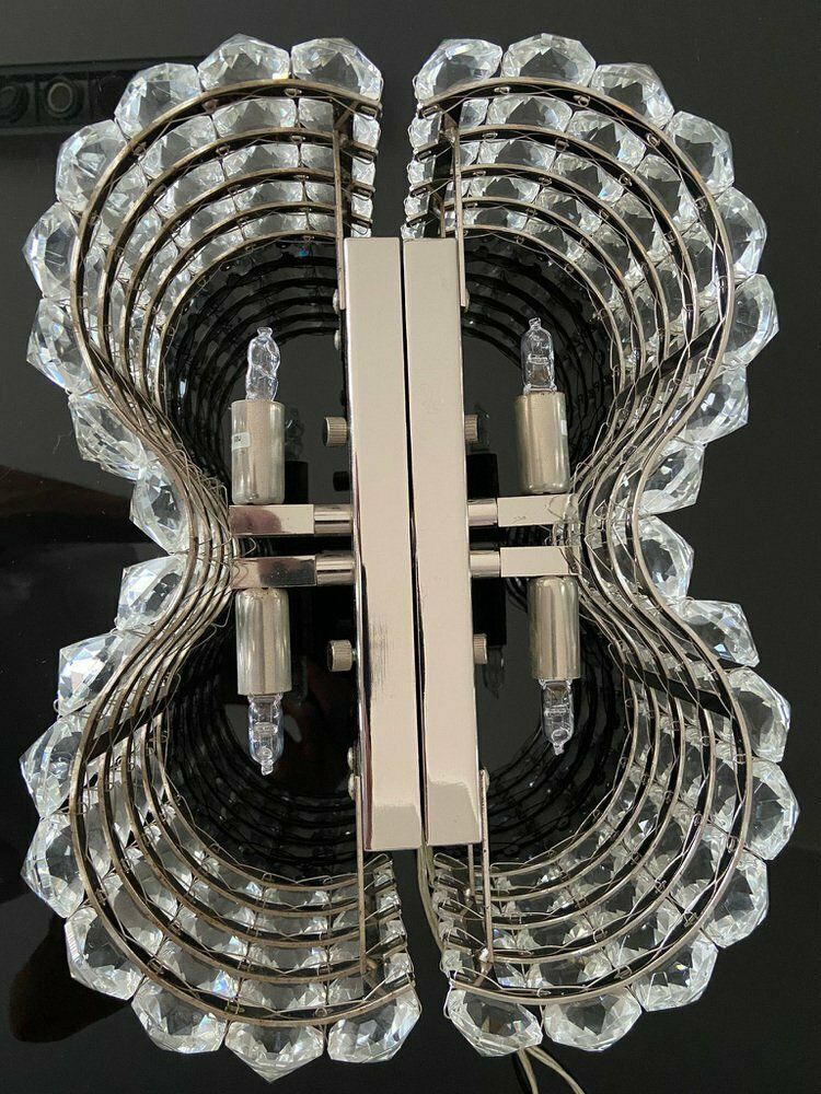 Lighting Italian Glass Wall Lamps, 1980s, Set Of 2 photo