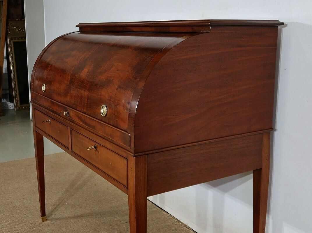 photo vinterior Mahogany Cylinder Desk, Directory, 1st Part 19th Century