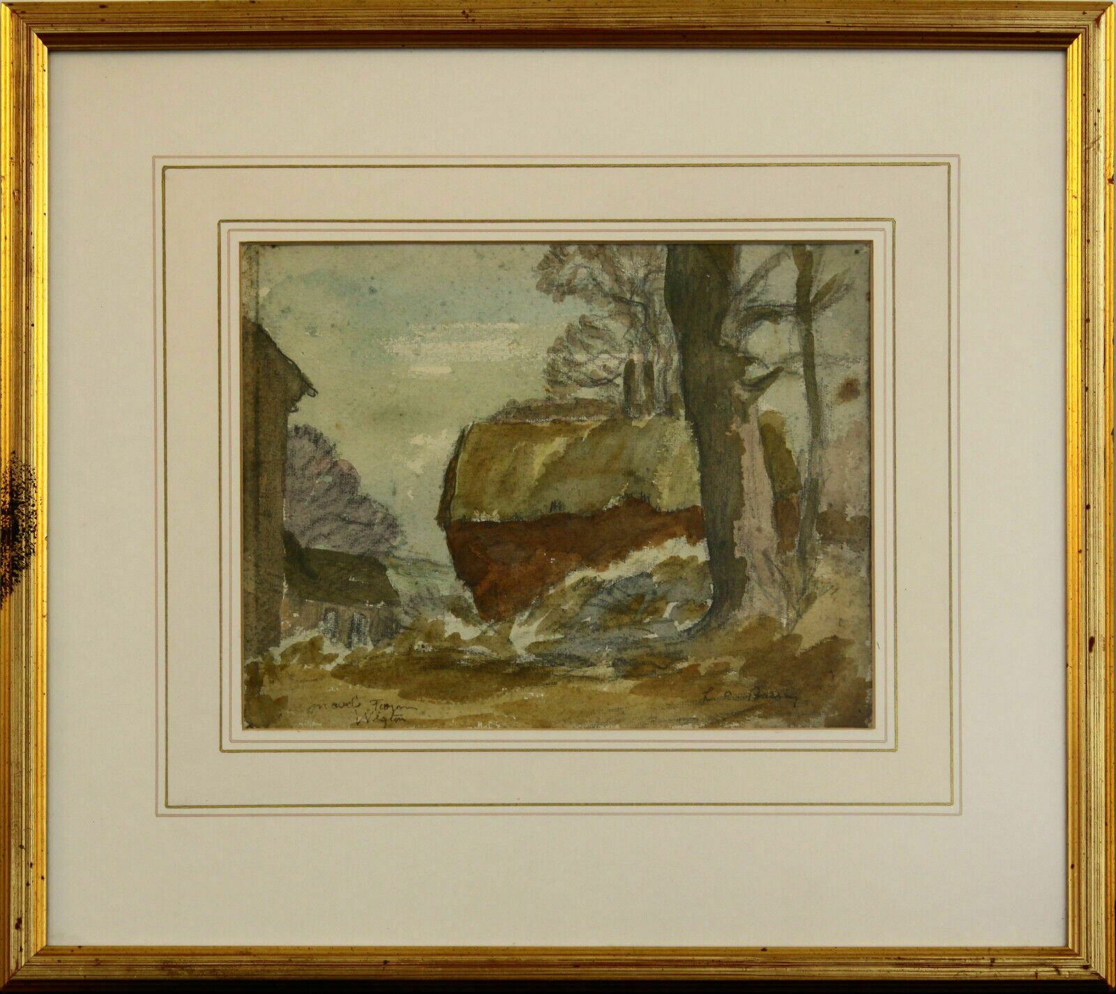 Watercolour And Pastel By Leonard Orsini Bussey. "Mauds Farm Wigton" (Haystack).
