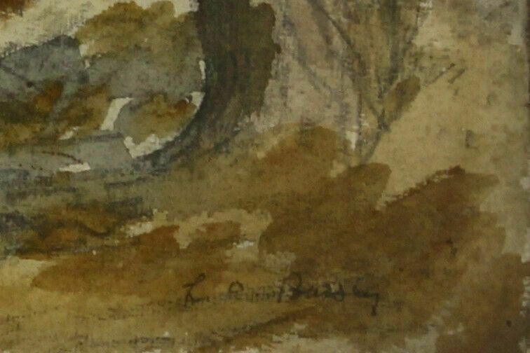 Watercolour And Pastel By Leonard Orsini Bussey. "Mauds Farm Wigton" (Haystack). photo for sale