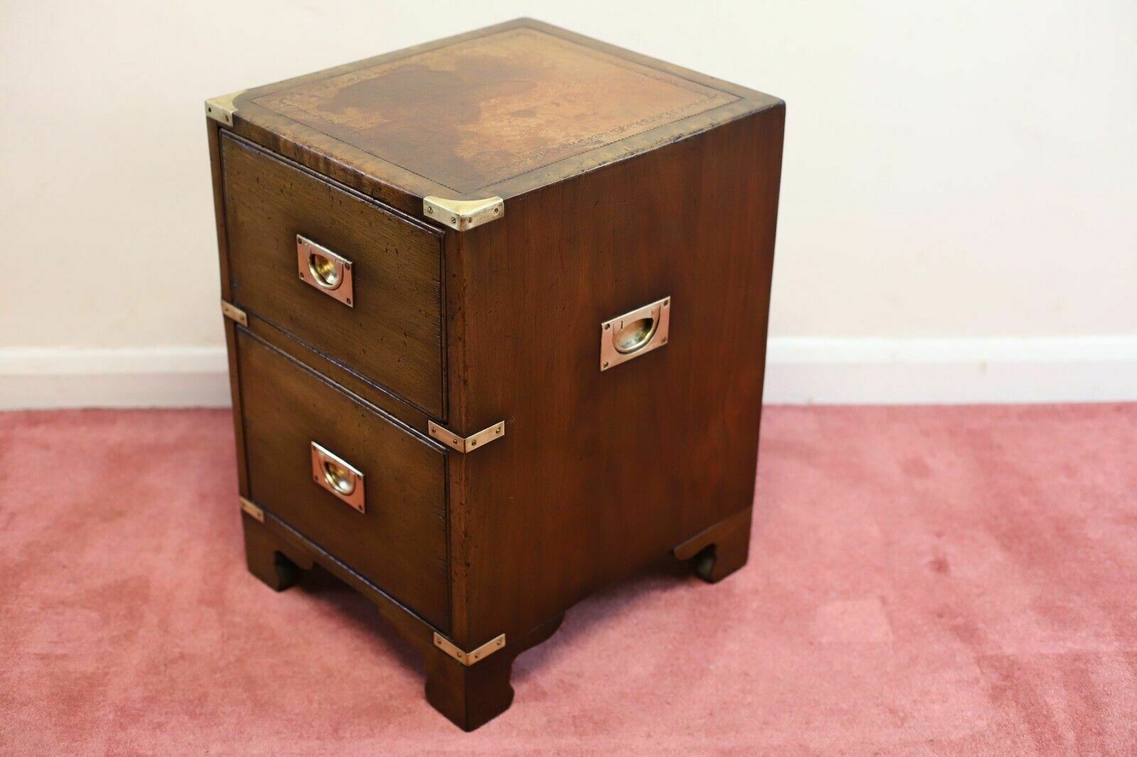 Lovely Harrods London Military Campaign Bedside Table photo Furniture